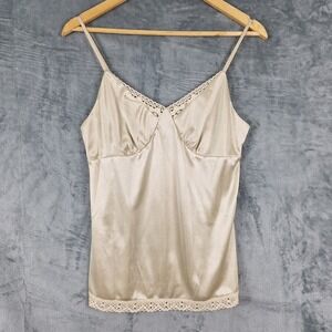 Vintage Xhilaration Top Large‎ Satin Babydoll Y2K Fairy Cami Coquette Lace Tank